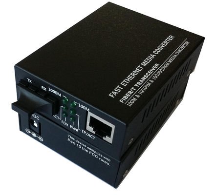 comprar 10/100/1000M Convertidor de medios Fibra a Ethernet 100km 1000BASE-X Fabricación en línea