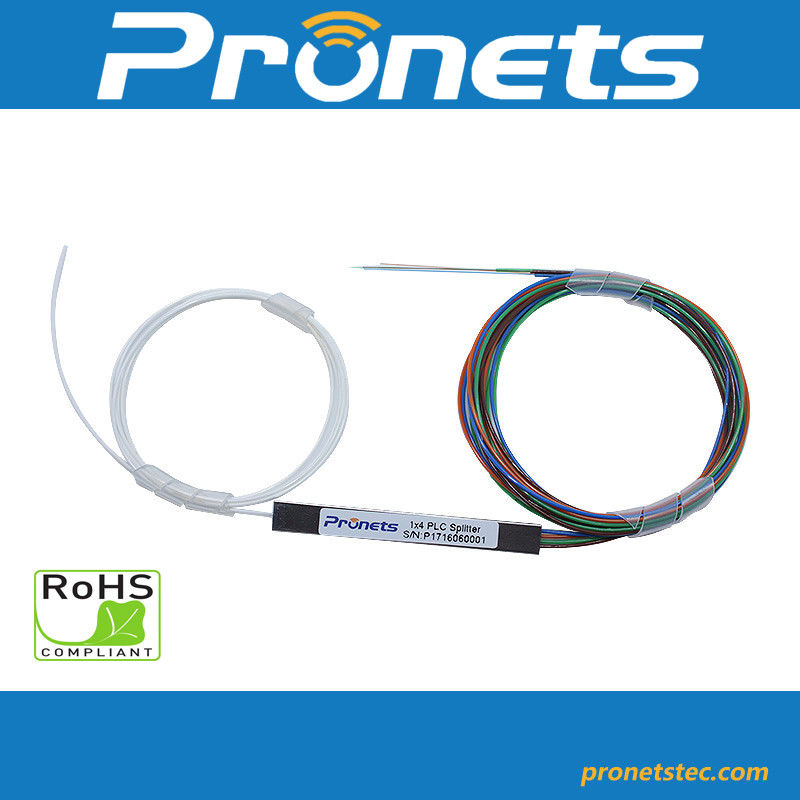 0.9mm Pigtail 1x4 PLC Splitter G657A1/A2 Fiber Optic PLC Splitter Mini ...